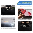 thumbnail image 2 of Universal Fit Accordion Auto Sunshade Windshield Sunshade 57'' x 31.5'' Heart-shaped Emoticons, 2 of 8