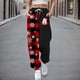 thumbnail image 3 of Gibobby pantalones anchos mujer Mujer Otoño e Invierno Casual moda Navidad divertido impreso cintura elástica pantalones deportivos pantalones casuales (Rosa, XL), 3 of 4