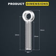 thumbnail image 2 of Uxcell Machine Shoulder Lift Eye Bolt (M6x30) 20Pcs, 304 Stainless Steel 18-19 Silver Fisheye Bolt, Rigging for Pipeline Gate Valves, Construction Steel Pipes & Home Renovation, 2 of 7