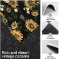 thumbnail image 3 of Black White Flower Sunflower Pattern Kitchen Rugs Sets Of 3,Kitchen Runner Rugs Non Skid Washable,Decorative Kitchen Floor Mats for Kitchen,Sink,Laundry,17"x30"+ 17"x47" + 17"x59", 3 of 6