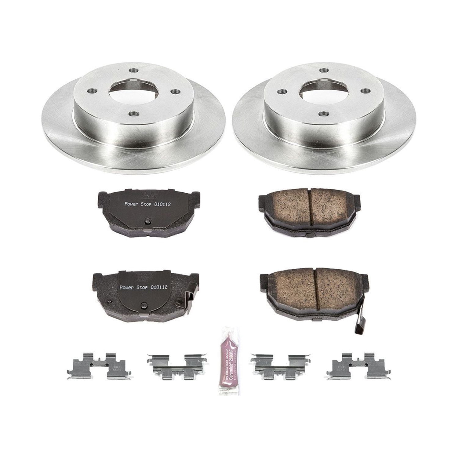 Power Stop Rear Stock Replacement Brake Pad and Rotor Kit KOE659