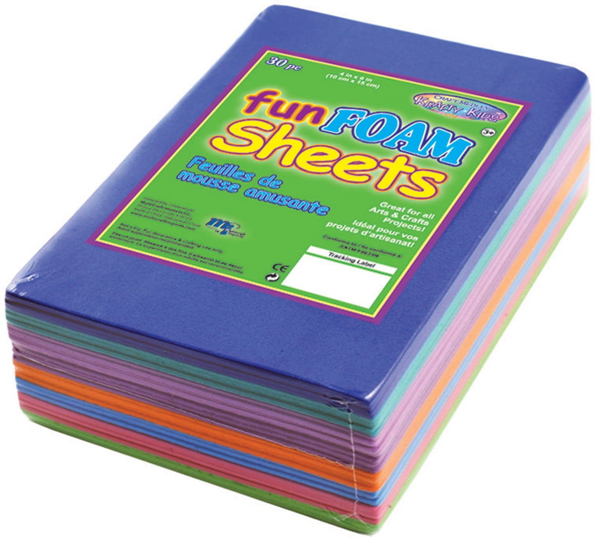 Krafty Kids Foam Sheets 4X6 1.5mm 30/Pkg-Fashion Colors
