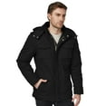 thumbnail image 6 of WenVen Men's Winter Coat Warm Puffer Jacket Hooded Windproof Parka Coat Black M, 6 of 9