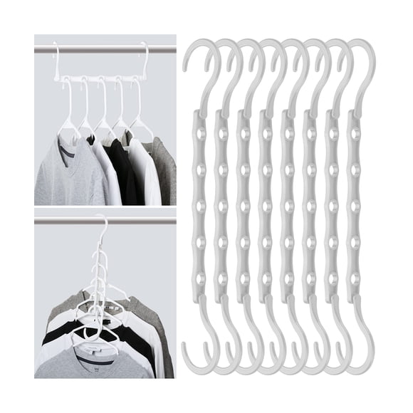 Organizador de camisas blanco Mr. Pen que ahorra espacio, paquete de 8