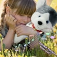 thumbnail image 3 of Zillywood Music light up singing stuffed animal. Stuff animals for kids. Puppy dog, turtle and unicorn big stuffed animals for girls and boys. Light up glowing LED plushie toy (StuffedAnimal-Husky), 3 of 6