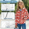 thumbnail image 6 of chaqlin Christmas Hoodies for Girls 8-10 Santa Claus Zip Up Hooded Sweatshirts Kids Long Sleeve Hoodie Jacket Xmas Coat with Pockets, 6 of 7