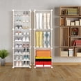 thumbnail image 3 of DIY Stackable Shoe Rack - 12 Tiers, Clear Boxes, Expandable for Heels and Boots (96 Pairs), 3 of 15