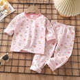 thumbnail image 2 of TOWED22 Baby Girl Boy Fall Winter Clothes 2pcs Cotton Graphic Tee Cotton Joggers Pants Toddler Outfits Casual Clothing(Light Pink,18-24 M), 2 of 6