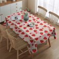 thumbnail image 2 of Red Strawberry Plants Fruit Dot Pink Pattern Rectangle Tablecloth 60"x84",Waterproof Polyester Rectangle Table Cloth, Wipeable Spillproof Polyester Tablecloth for Dining, Camping, Indoor and Outdoor, 2 of 5