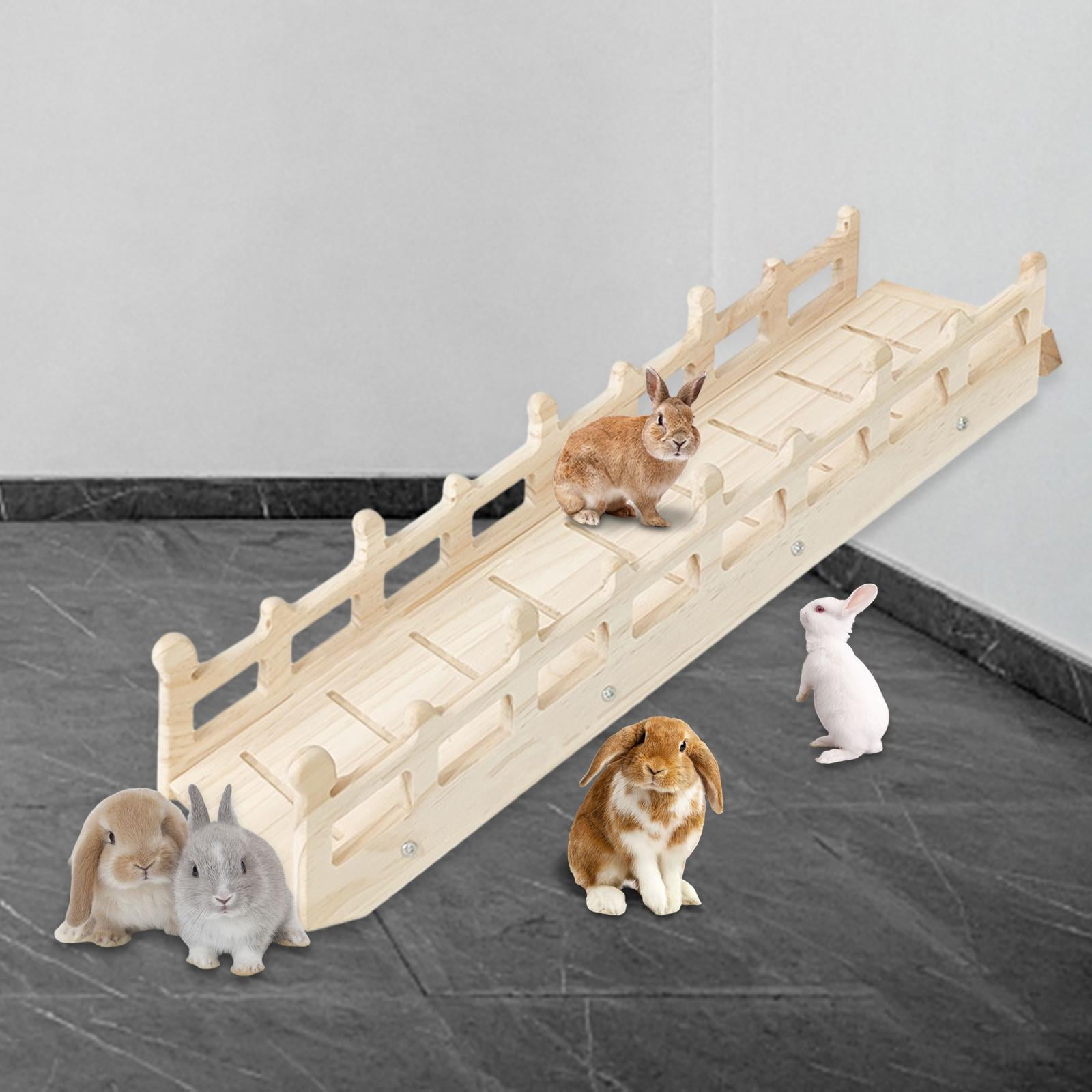 FITYLE Wooden Rabbit Hideout Hideaway Cage Accessories Shelter Hutch Nest Hideout for Guinea Pigs Rats Chinchillas Hamsters Lemmings Elevator to the moon