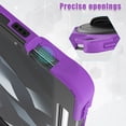 thumbnail image 3 of Dteck Case for iPad 11th Generation 2025/iPad 10th Generation 10.9" 2022 with Rotating Stand Hand/Shoulder Strap Pencil Holder, Military Grade Shockproof iPad Case 10th/11th Gen,Purple, 3 of 9