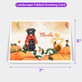 thumbnail image 5 of Happy Thanksgiving Labrador Retriever with Turkey Pumpkins Autumn Vibes 7x5in Folded Greeting Card Lab Dog Lover Gifts Single Note Card with Envelope - 12018, 5 of 5
