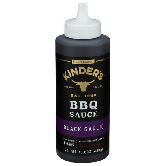 Kinders Sauce BBQ Black Garlic 15.8 oz (Pack of 6)