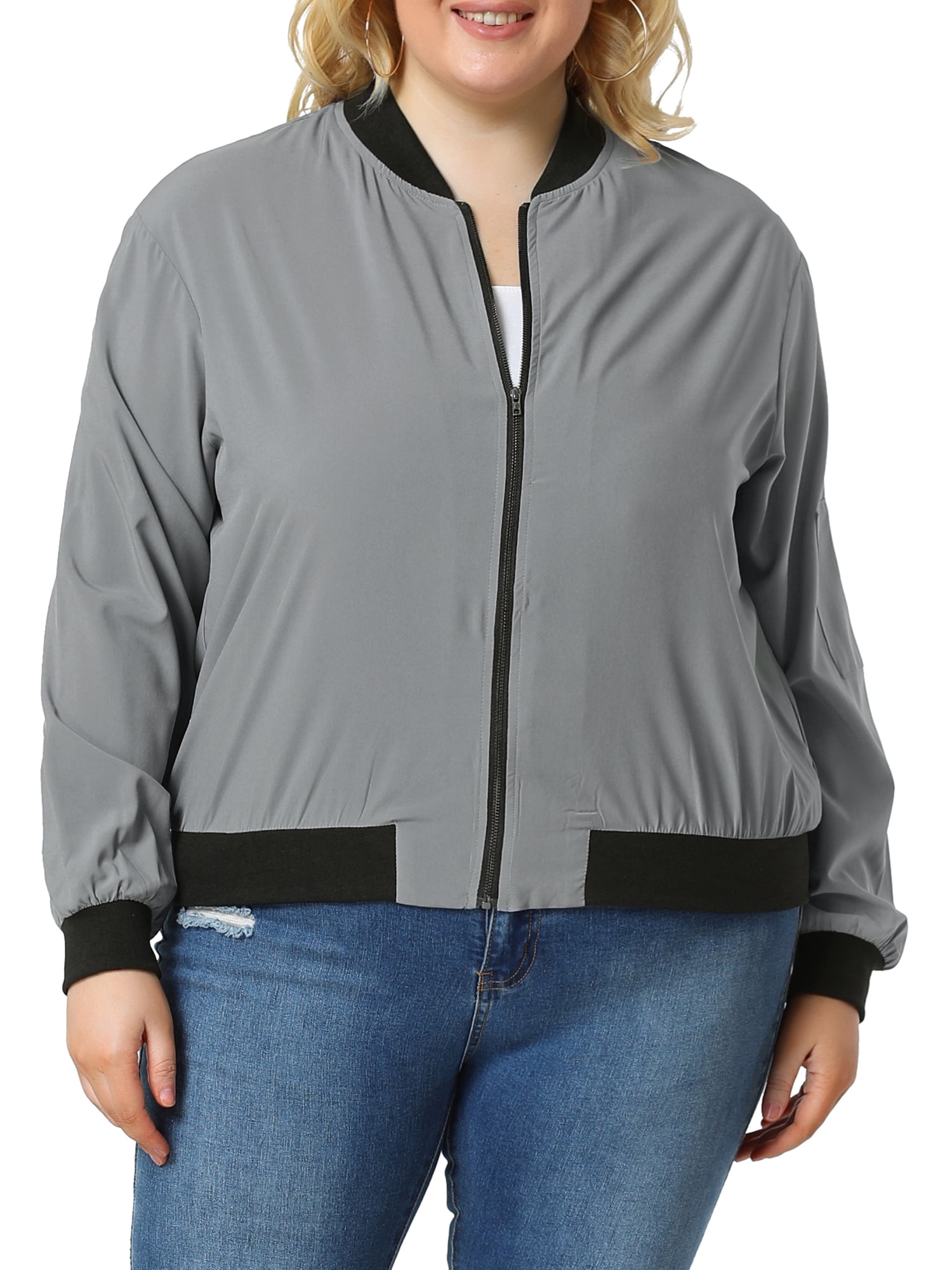 Unique Bargains Women's Quilted Zip Up Moto Raglan Sleeves Bomber Jacket -  Walmart.com