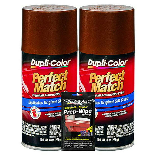 Dupli Color Cordova Brown Metallic General Motors Exact Match Automotive Paint 8 Oz Bundles With Prep Wipe 3 Items Com - Dupli Color Brown Spray Paint