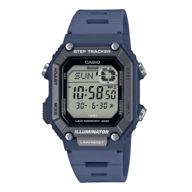 Casio Standard Numérique Lien pour Téléphone Intelligent Traqueur de Pas Bracelet en Résine Quartz WS-B1000-2AV 100 m Montre pour Homme