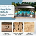 thumbnail image 7 of Mellcom 10' x 13' Hardtop Gazebo Galvanized Steel Outdoor Canopy Aluminum Frame, 7 of 7