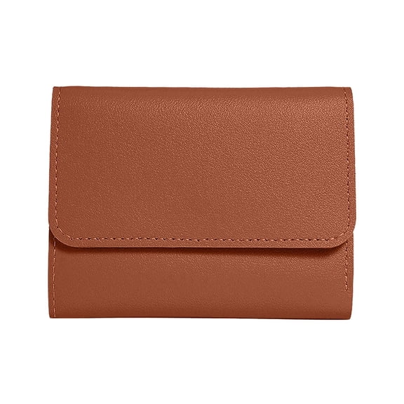 gcong Women's Solid Tri Fold Thin Wallet Multifunctional Card Holder Change Purse for Daily Use