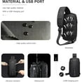 thumbnail image 4 of OZUKO Bolso Bandolera Antirrobo, Mochila Grande Impermeable para Bolso de Hombro con Carga USB, Mochilas Casuales Ligeras (Gris), 4 of 10