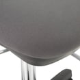 thumbnail image 6 of Adjustable-Height Mesh Mid-Back Drafting Office Chair w/ Footrest Ring & Optional Arms Black, 6 of 14