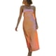 thumbnail image 2 of Txlixc Vestido con Hombros Descubiertos para Mujer, Color sólido Sin Espalda Correa elástica Superficie de Seda Una Pieza Elegante Vestido Largo de una Pieza Txlixc  Casual, 2 of 5