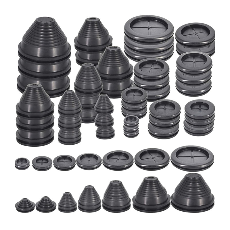 2X Rubber Grommets Wire Protection,Closed Rubber Grommet,Firewall Solid Closed Hole,Firewall Plug Grommet Synthetic Wire