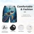 thumbnail image 5 of Fotbe Watercolor Turtle4 Men’s Swim Trunks Quick Dry Swim Shorts Board Shorts with Mesh Lining-Small, 5 of 9
