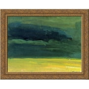 Clouding over the Great Hungarian Plain 24x20 Gold Ornate Wood Framed Canvas Art by Janos Tornyai
