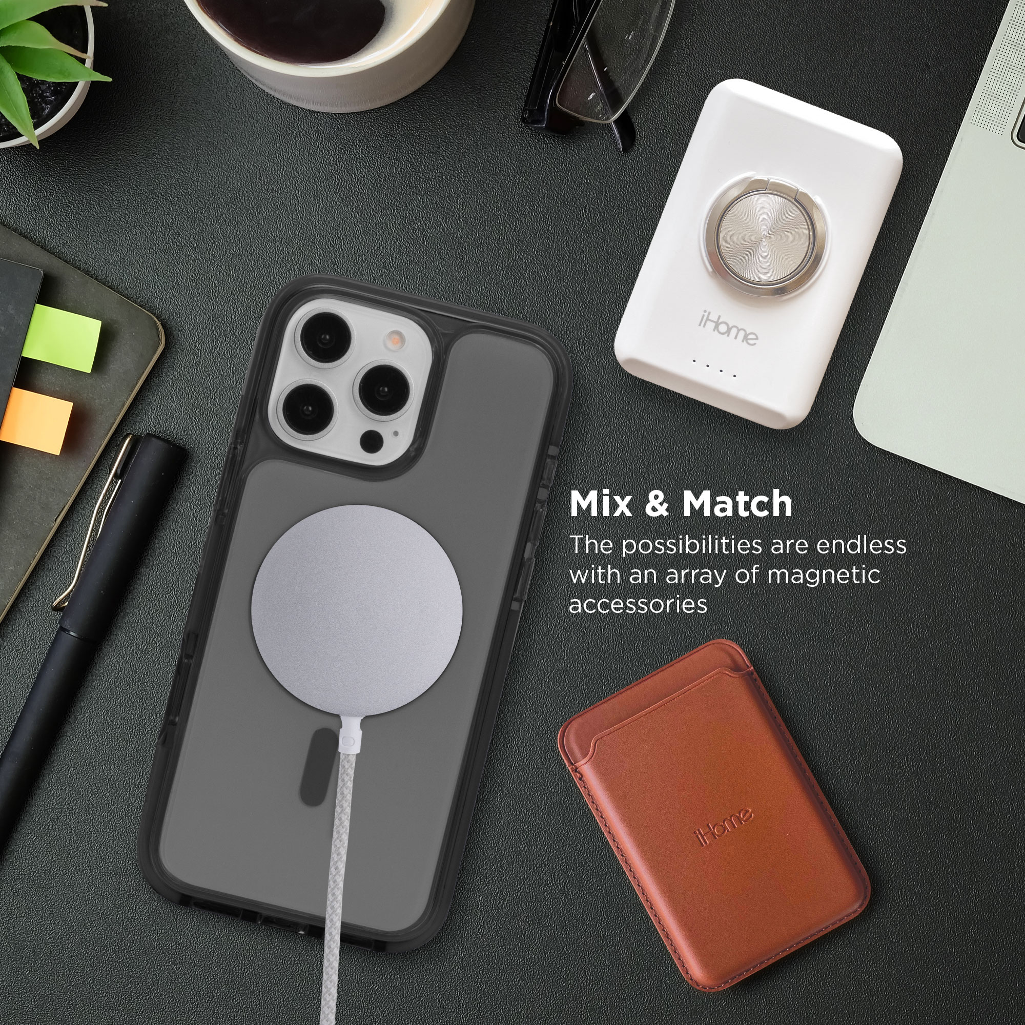iHome Premium iPhone 16 Pro Max Case Black MagSafe photo 3