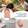 thumbnail image 5 of 2 Pcs Oven Mitts Non-Slip Cotton Mitts Set for Kitchen Baking Cooking,Boho Orange And White Floral Pattern, 5 of 7