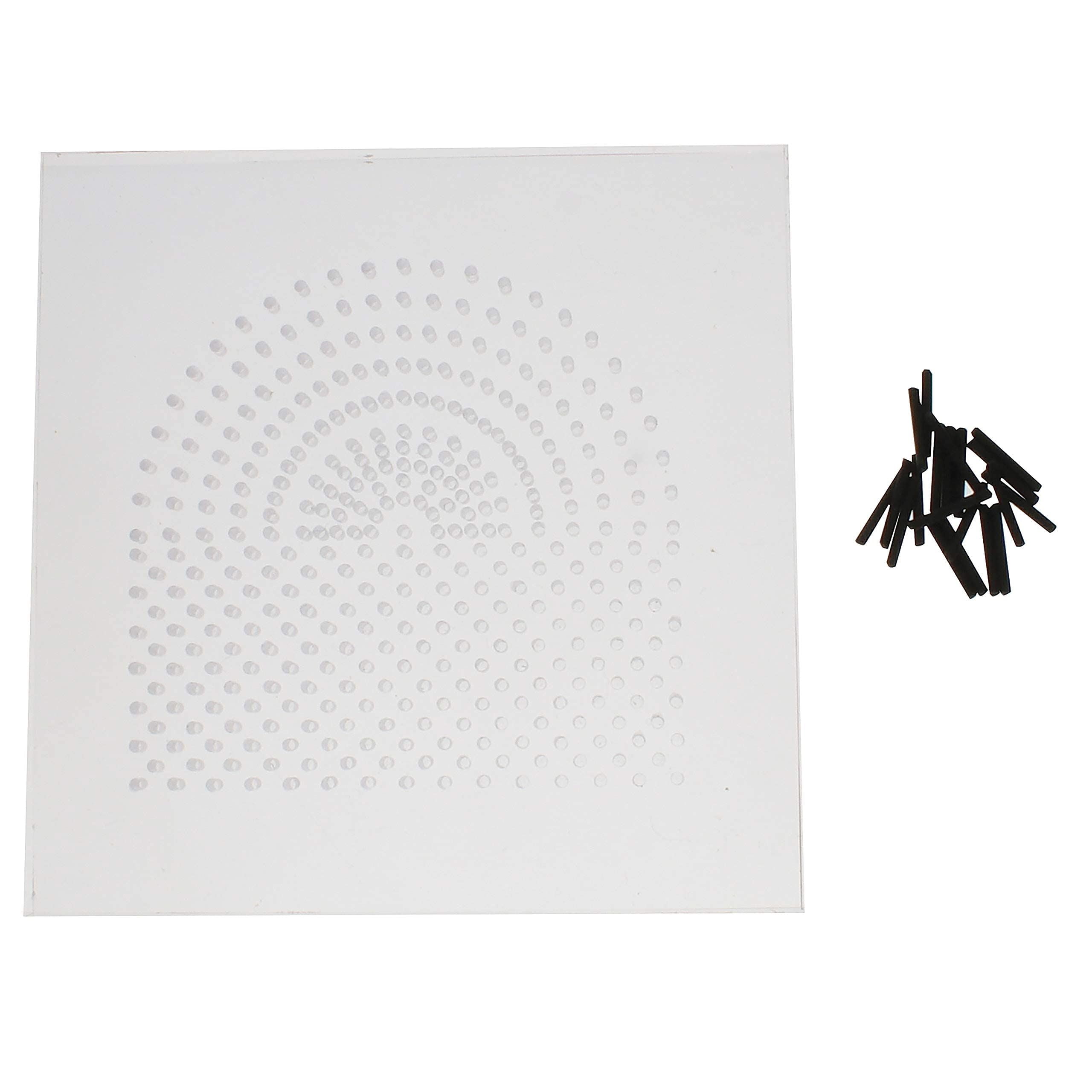 The Beadsmith, Wire Elements, Wig Jig Centaur Lite, 4 inch Acrylic Square jig, 441 Holes, 10 Removable Metal pegs, Tool for Making Wire Components and Jewelry Designs