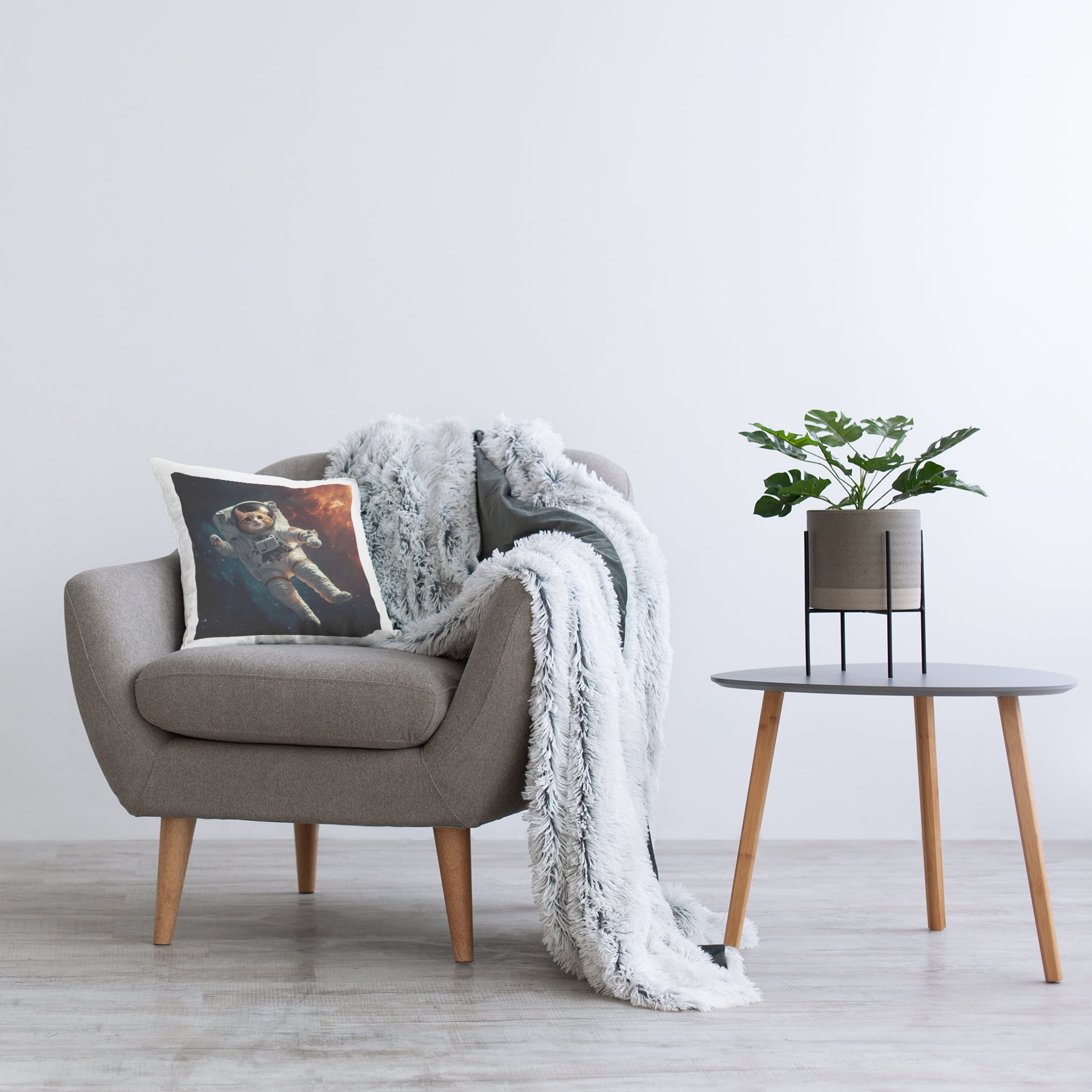 Stupell Industries Interstellar Cat Astronaut Decorative Printed Throw Pillow, design by Jim Baldwin