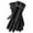 Black, variant on Womens Velour Winter Gloves with Metallic Buckle Accent Full Finger Touchscreen Design