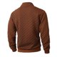 thumbnail image 5 of Ceisia Men's Regular-Fit Stand-Collar Half-Zip Checkered Texture Hoodless Sweatshirt Gift, 5 of 8