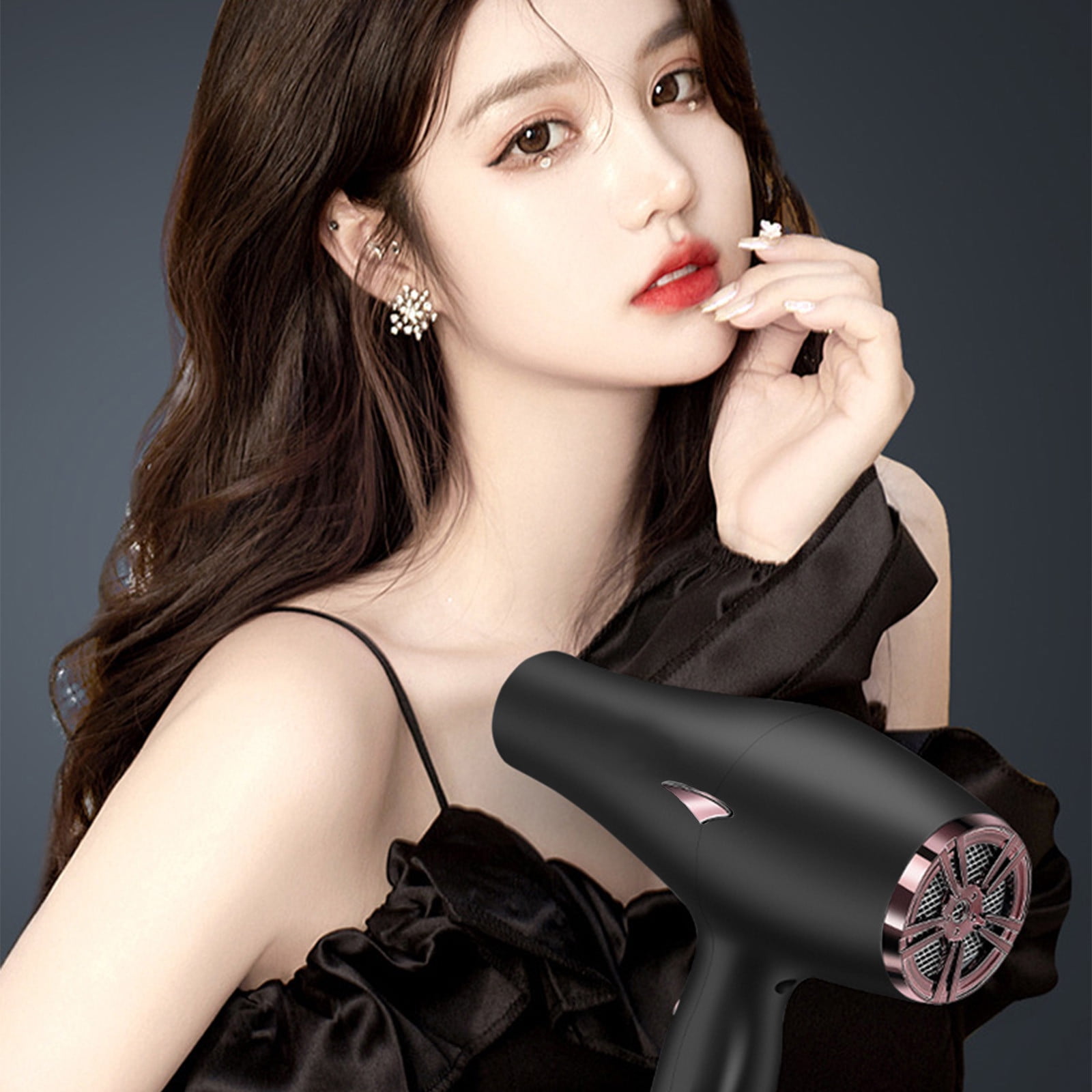 WQQZJJ Blow Dryer Hair Dryer With Diffuser-Lightweight Travel Hairdryer For Normal And Curly Hair Includes Volume Styling Nozzle Hair Blow Dryer