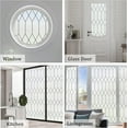 thumbnail image 6 of YSTDHL Window Privacy Film Frosted Glass Window Clings Decorative Bathroom Home Door Sun Blocking Window Tint Moroccan Lattice Day and Night Static Cling Removable Coverings(Pure), 6 of 10