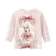 thumbnail image 4 of Blusas y camisas de manga larga con cuello redondo para niños con estampado de día de Pascua, manga 3/4/cuello redondo tres cuartos, camisa inferior y superior para niños, parte superior de poliéster, 4 of 5
