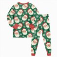 thumbnail image 5 of sdbrld Kids Christmas Pajamas for Girls 2Pcs Long Sleeve Shirt and Pants Set Children Holiday Loungewear Sizes 7-8 Years, 5 of 9