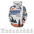 thumbnail image 4 of POBUDS Hoodie, Regular Fit Sporty Pullover Hooded Sweatshirt for Men Women Simplicity Vintage Geometric Lake S, 4 of 6