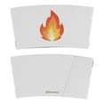 thumbnail image 2 of Restpresso White Paper Fire Emoji Coffee Cup Sleeve - Fits 12 / 16 / 20 oz Cups - 1000 count box, 2 of 10