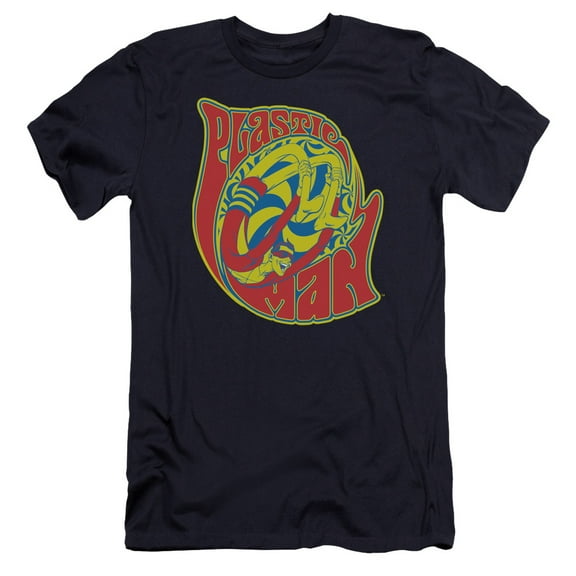 DC Comics How I Roll Premium Canvas Adult Slim Fit 30/1 T-Shirt Navy