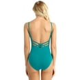 thumbnail image 5 of Aislor Women's Strappy Ballet Dance Leotard Camisole Backless Cross Criss Gymnastic Bodysuit Lake Green Small, 5 of 7