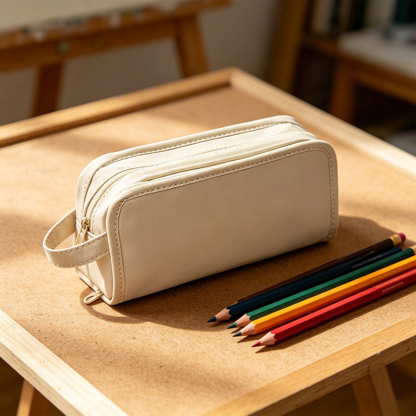 ZMKIAG High Capacity Pencil Pouch with Compartments & Multiple Pockets – Large Pencil Bag with Sturdy Zipper – Cute Pencil Case Organizer for Students