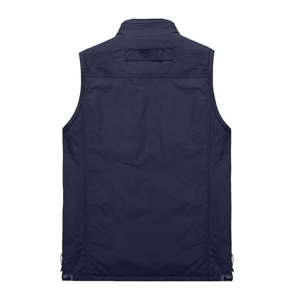 Leesechin Men's Outdoor Vest Leisure Jacket Lightweight Vest with Zip Many Pockets