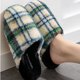 thumbnail image 4 of Xucatan Women's Plush Checkered Slippers, Memory Foam Indoor House Silent Shoes with Thick Non-Slip Sole, Warm Fuzzy Winter Slippers Gift, 4 of 7