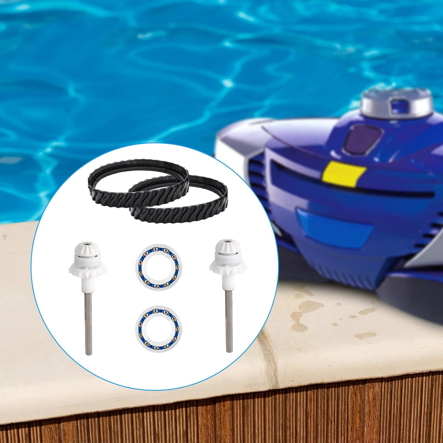 Compatible with MX8 MX6 Elite Pool Cleaners Replacement Parts, 6pcs Drive Shaft Rebuild Kit, Replacement Repair Tune Up Parts, Easy to Install
