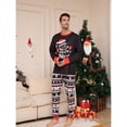 thumbnail image 5 of Matching Family Pajamas Sets Christmas PJ's Letter Plaid Printed Long Sleeve Tee and Bottom Loungewear or One-Piece Jumpsuit, 5 of 9