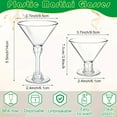 thumbnail image 6 of 36pcs Plastic Martini Glasses Disposable Cocktail Glasses, 5 oz Clear Small Plastic Margarita Glasses, Tall Mini Martini Cups, Plastic Cocktail Cups for Parties Weddings Desserts Champagne Appetizers, 6 of 7