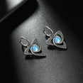 thumbnail image 4 of Jewmon Trinity Knot Dangle Earrings for Women Men Stainless Steel Moonstone Irish Kont Hoop Earrings, 4 of 7