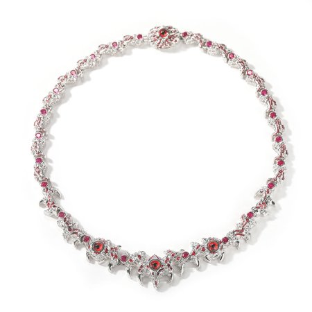 Xingwang Queen Red Eyes Necklace 18inch Demon Full Iced Out CZ Parasitism Link Cubic Zircon Thorns Chain Fashion Luxurious Choker HipHop Jewelry